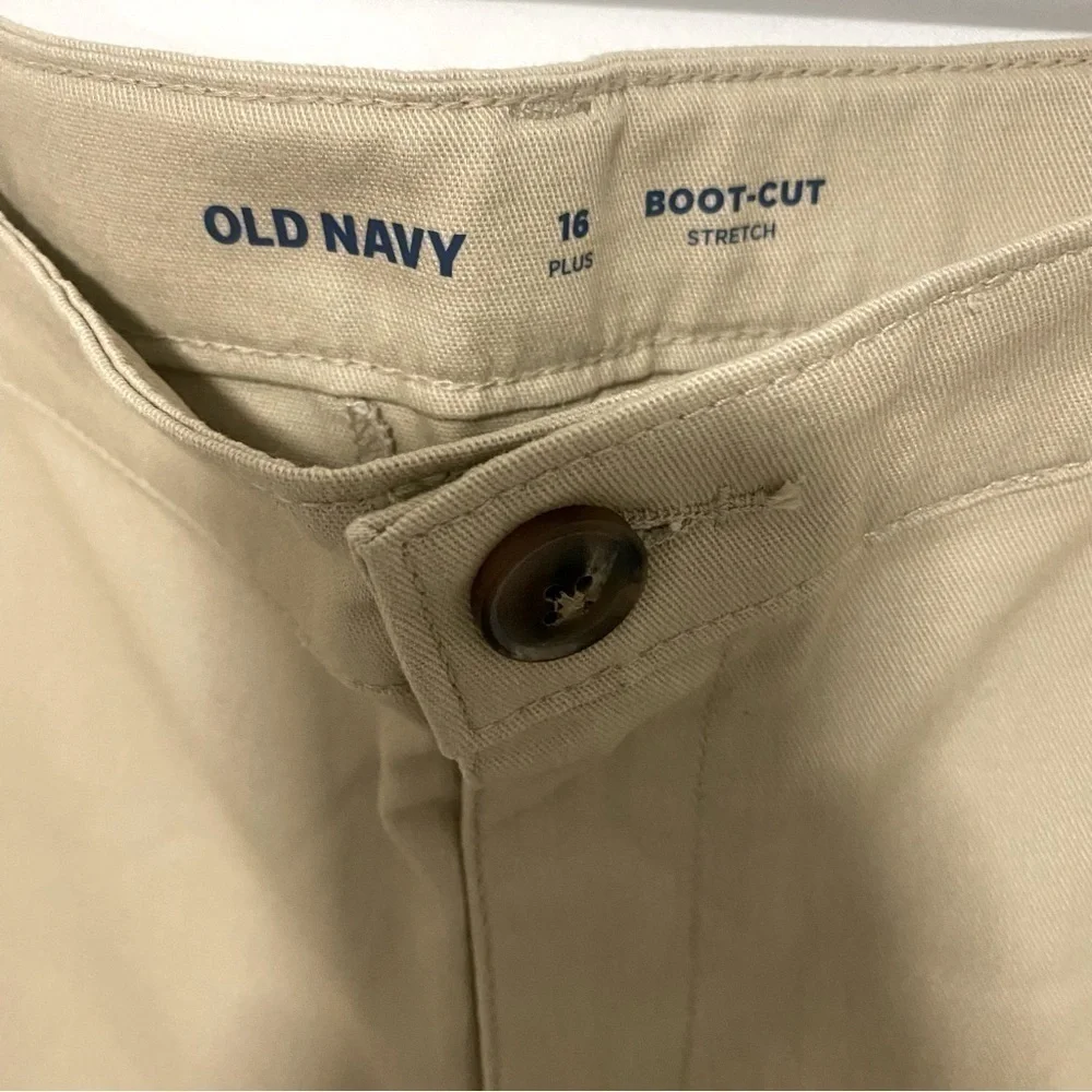 Old Navy Khaki Size 16 Plus Stretch Bootcut Girls Adjustable Waist Pant Girls